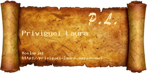 Privigyei Laura névjegykártya